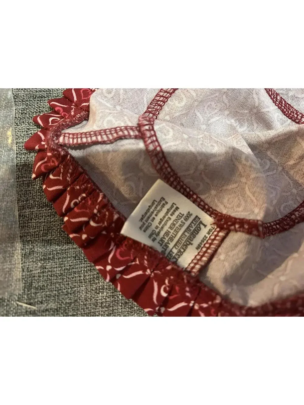 Longaberger Sweetheart Tender Heart Basket Liner Blushing Hearts 23649 NEW 2009